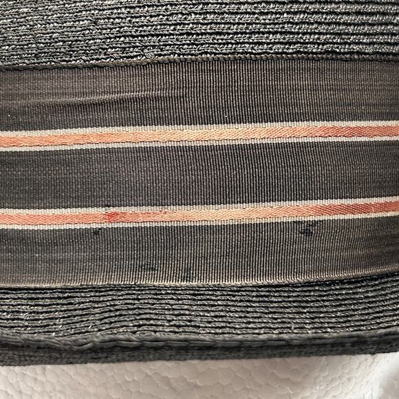 Vintage Dobbs Straw Fedora Hat Mens Size 6 1/2 Brown Ribbon Bow Hagedorn & Co - Picture 8 of 14